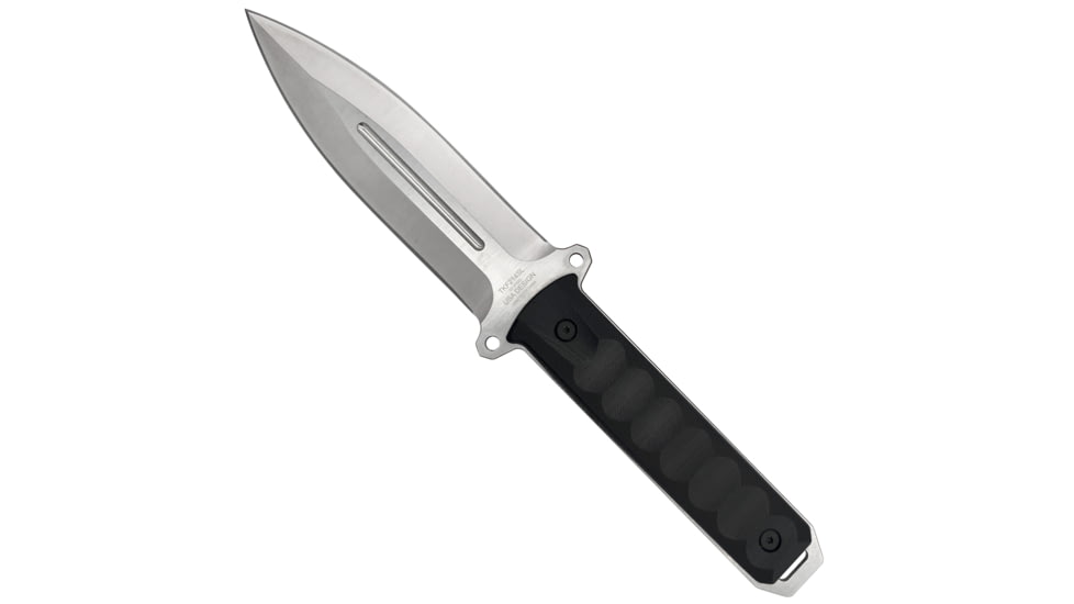 Takumitak Hitter Fixed Blade Knife, 5.5in, D2, Spear Point, G10 Handle, Silver, TKF214SL