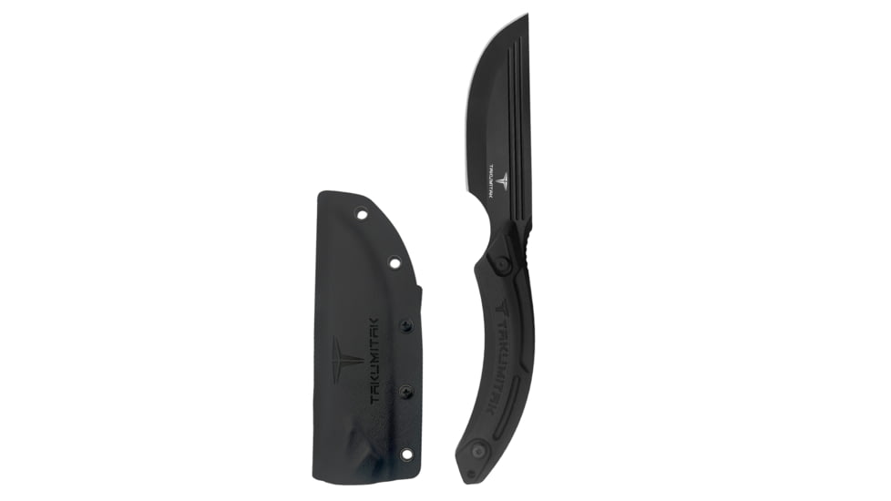 Takumitak Hunter Fixed Blade Knife, 4.5in, D2, Straight Back, G10 Handle, Black, TKF207BK