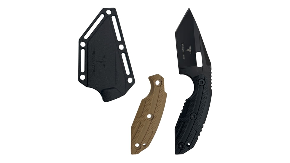 Takumitak Muted Fixed Blade Knife, 3 in Blade , 3cr13, Black, TKF3S06