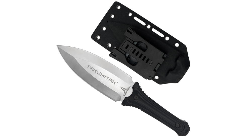Takumitak Sentinel Fixed Blade Knife, 5.5in, D2, Spear Point, G10 Handle, Silver, TKF203SL