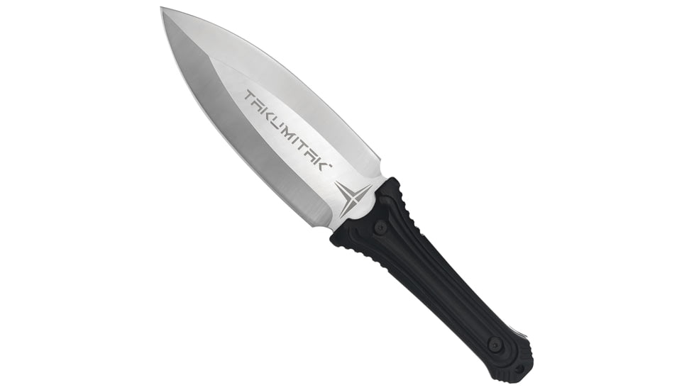 Takumitak Sentinel Fixed Blade Knife, 5.5in, D2, Spear Point, G10 Handle, Silver, TKF203SL