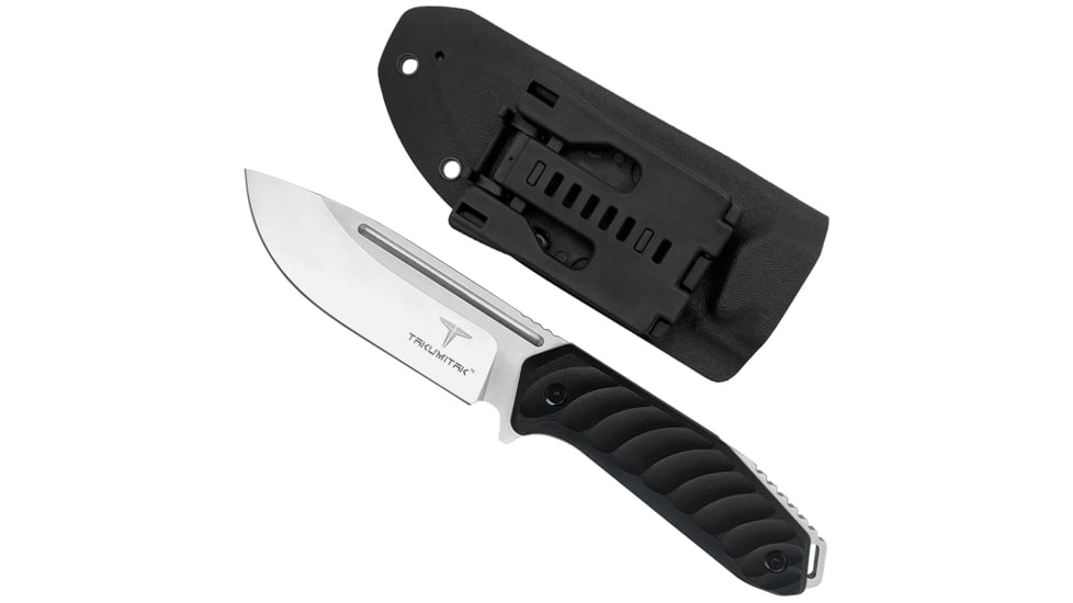 Takumitak Takumi Fixed Blade Knife, 4.5in, D2, Drop Point, G10 Handle, Silver, TKF208SL