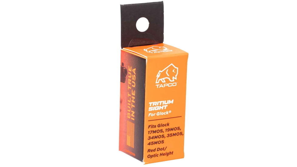 Tapco OH Tritium Pistol Night Sight, Glock MOS, Tritium Green Front Sight, Black, TAP22039