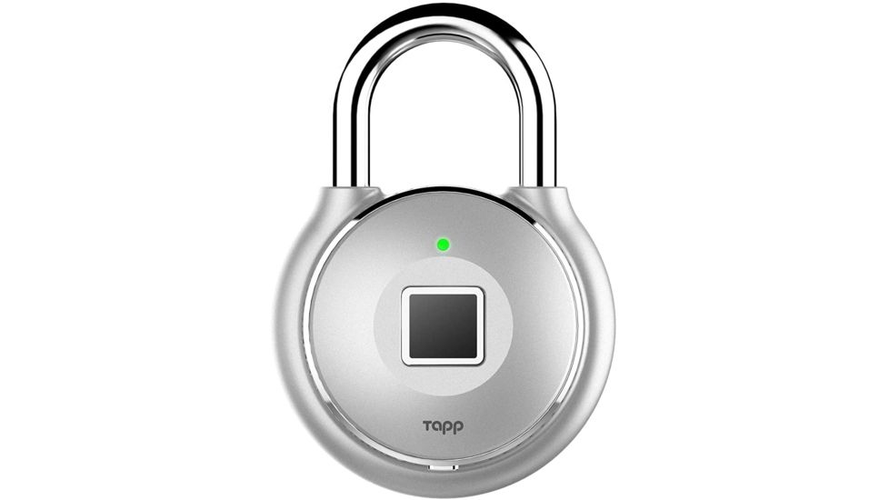Tapplock One Plus Smart Fingerprint Padlock, Sterling Silver, 1000001