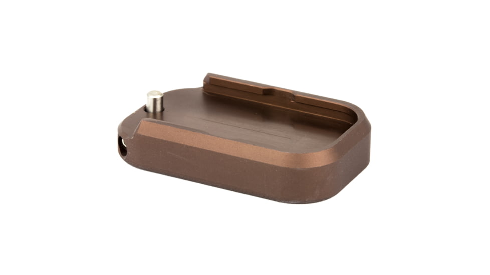 Taran Tactical Innovations Base Pad, Fits Glock +0, 9/40 Double Stack, Coyote Bronze Finish