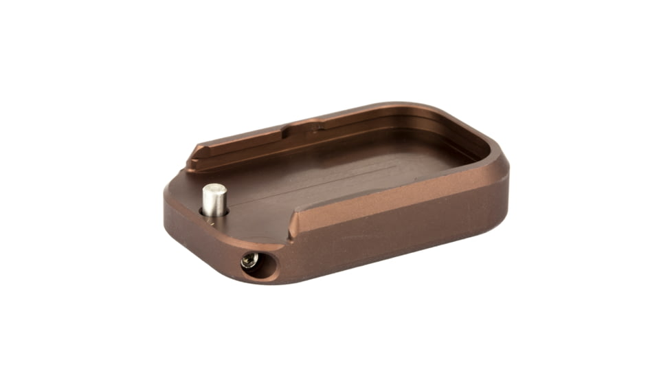 Taran Tactical Innovations Base Pad, Fits Glock +0, 9/40 Double Stack, Coyote Bronze Finish