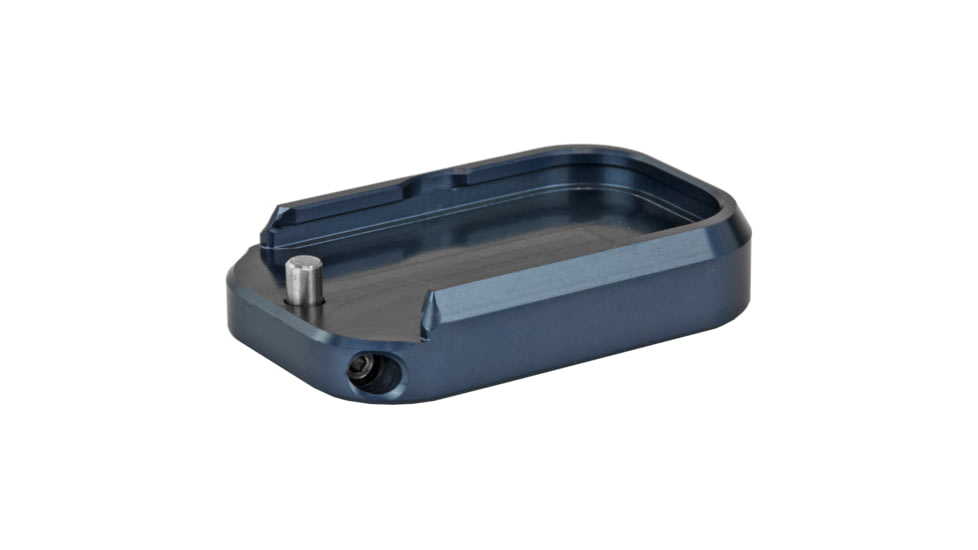 Taran Tactical Innovations Base Pad For Glock +0, 9/40 Double Stack, Titanium Blue Finish