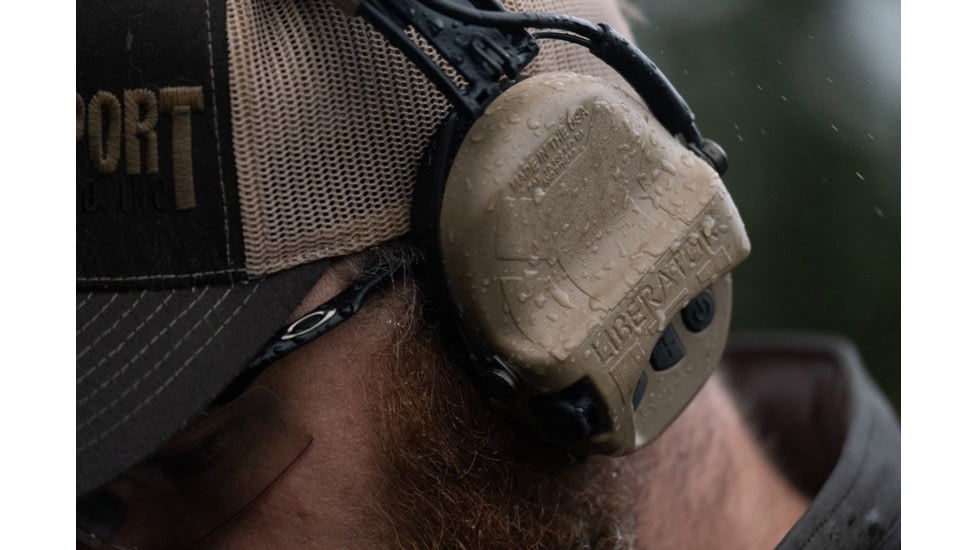 Safariland - TCI Liberator Hearing Protection with Adaptive Over-the-Head Suspension, Flat Dark Earth, TCI-LIBHP-2.0-FDE