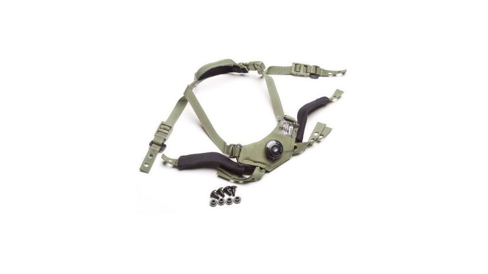 Team Wendy CAM FIT Retention System for USMC LWH or PASGT, Left Eye Dominant, Foliage Green, Medium, Large, 21-B11-L2-LED