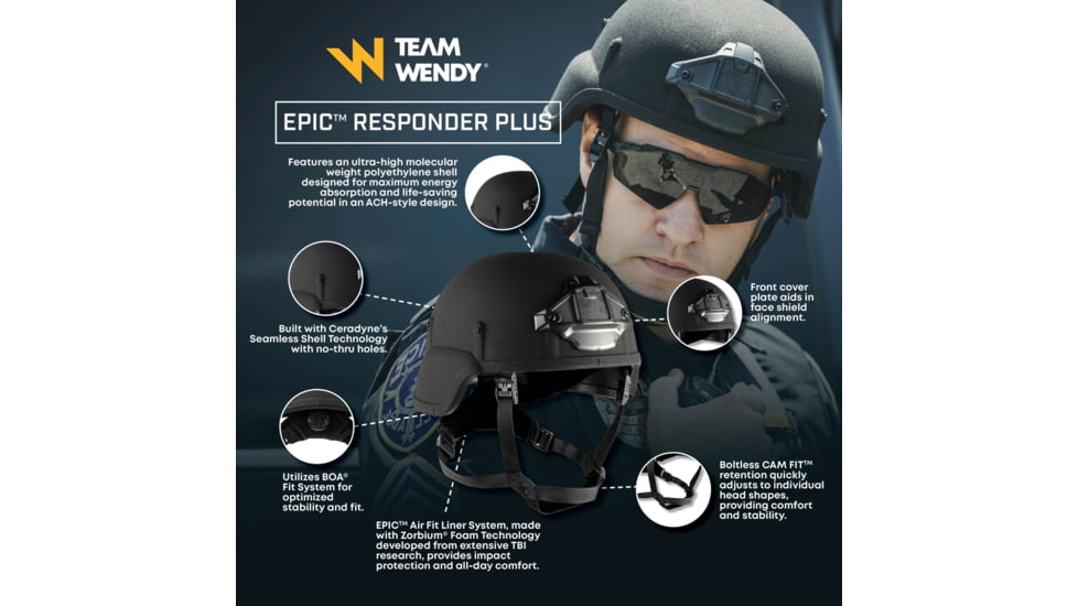 Team Wendy EPIC Responder Plus High-Cut Tactical Helmet