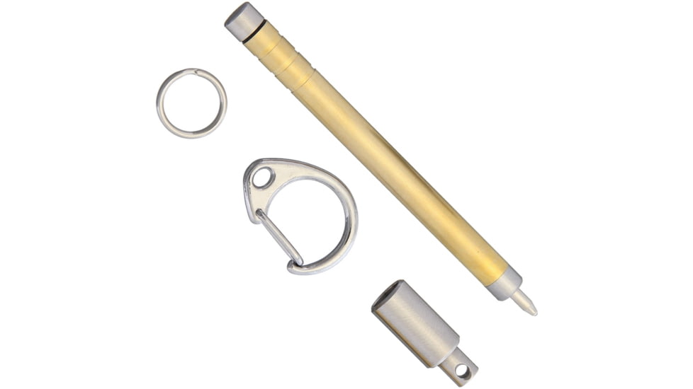 TEC Accessories PicoPen Aluminum Bronze, 3.25in Overall, Aluminum Bronze, Includes Magnetic Pull Cap, SS Steel Split Ring, D-Clip, Refill Is A Common D1 inMulti-Penin Size, Storage Case, PP003B-SB