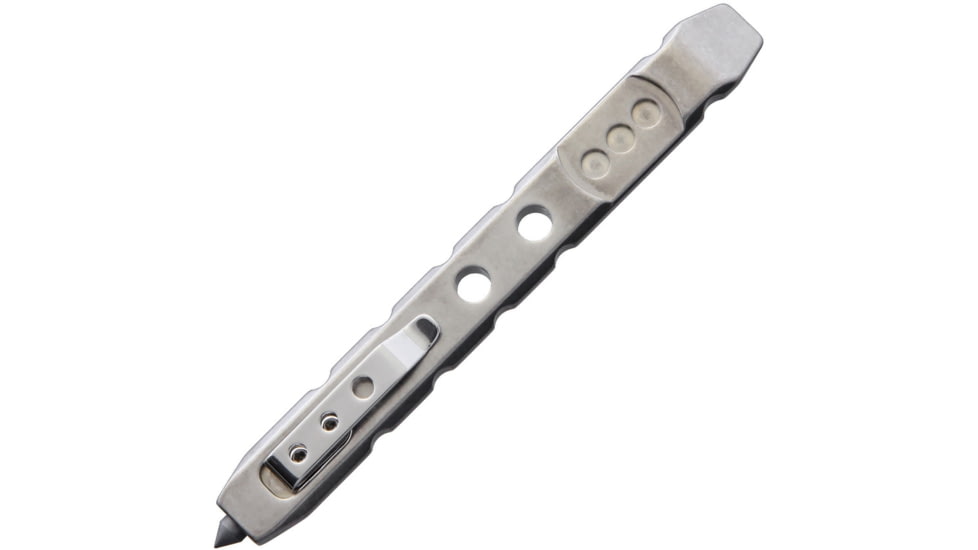 TEC Accessories Ti-Pry Tiium Pry Bar with Multi-Functional Tool, 4.13in Overall, Pry Bar L Glass Breaker L Screwdriver Tip L Pocket Clip, Box/Package Opener L Scraper L Scribe, KT-TP-PE-001