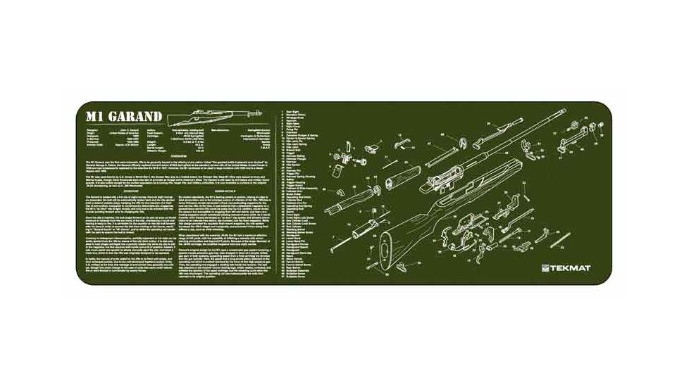 Tekmat Armorers Bench Mat 12''x36'' M1 Garand Olive Drab