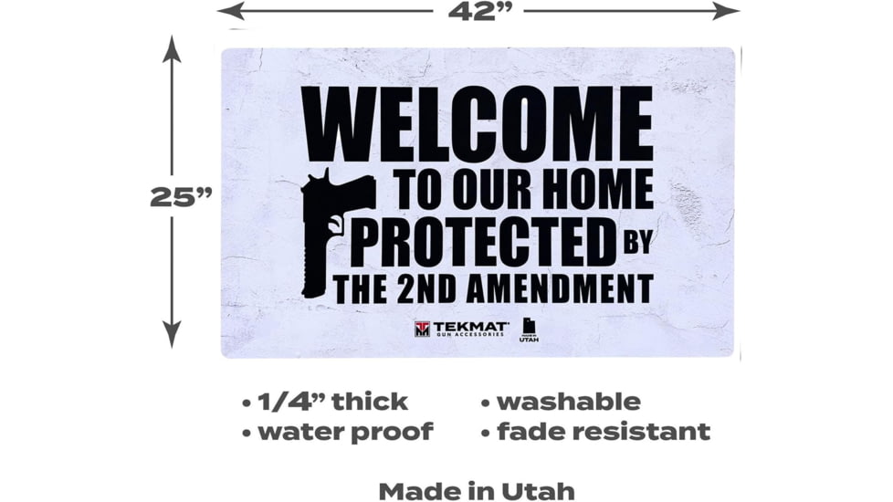 TekMat Door Mat, 2nd Amendment, Black, 25x42 TEK-42-2AMENDMENT-U