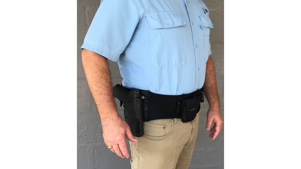 Telor Tactical Comfort-Air GoBand Plus Holster w/Cobra Buckles,LH,XL,Black, TTGB-31013-LF