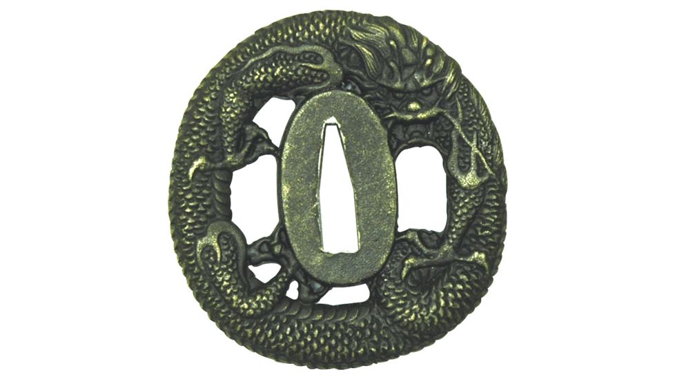 Ten Ryu Dragon Katana, High Carbon Steel Blade, Dragon Design Tsuba, Ray Skin Wrapped Handle, 42In, JL-808