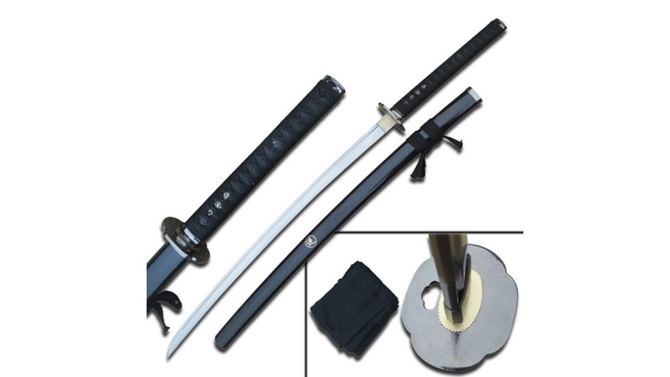 Ten Ryu Fixed Blade, 41in, Carbon Steel Blade, Black Cord Wrapped Handle TR-024BK
