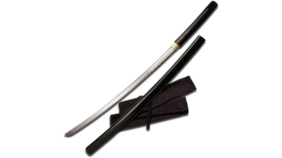 Ten Ryu Fixed Blade, 41in, Carbon Steel Blade, Black Wood Handle TR-025BK