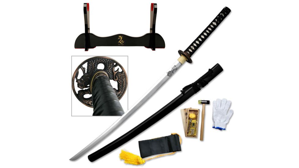 Ten Ryu Fixed Blade, 41in, Carbon Steel Blade, Leather Wrapped Handle MAZ-018