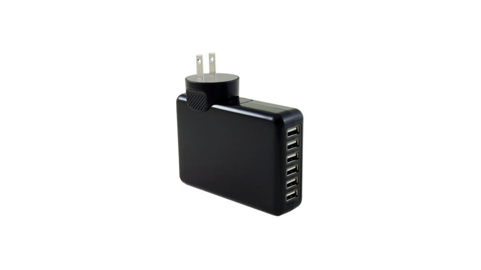Tenergy 6 Port USB AC Wall Charger, Black 51082