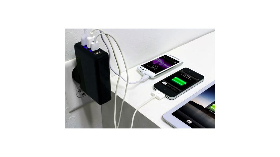 Tenergy 6 Port USB AC Wall Charger, Black 51082