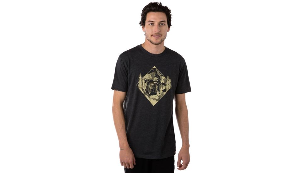 Tentree Grizzly Tri-blend T-shirt, Mens, Phantom, S, SP18-MJGRI-BLK-S