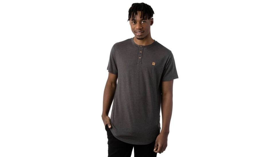Tentree Grouse Modal Henley T-shirt, Mens, Phantom, S SP18-MJGRO-BLK-S