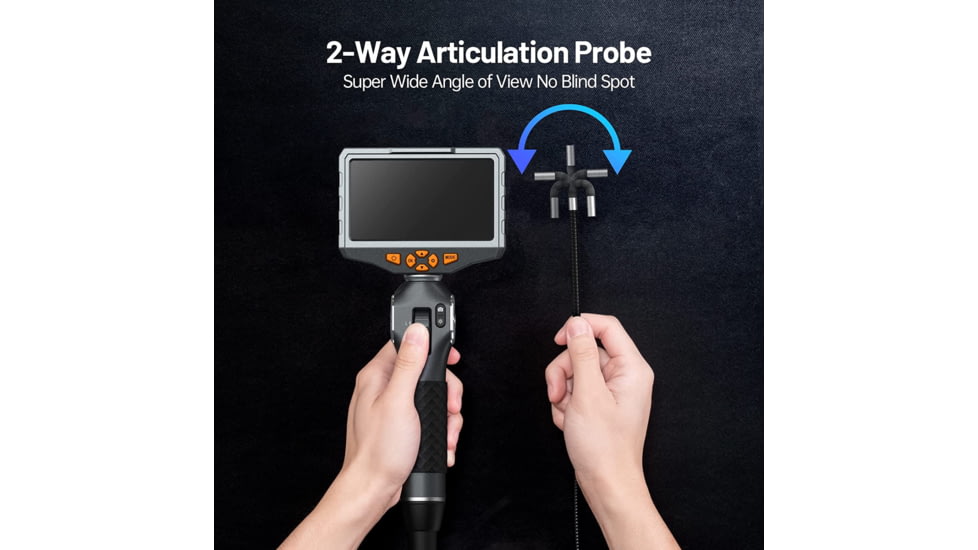 Teslong TD500 Articulating Inspection Camera w/ 5in Screen, Black/Metallic Grey/Orange, TD50085L1.55
