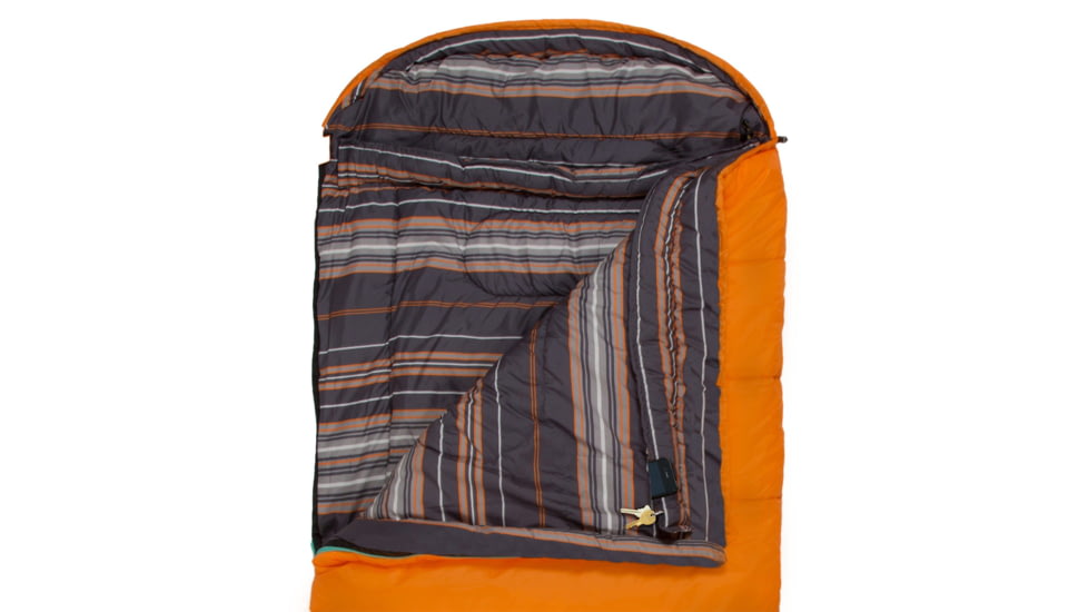 TETON Sports Celsius 0 F Sleeping Bag, Right Zipper, Orange/Grey, Regular, 1174R