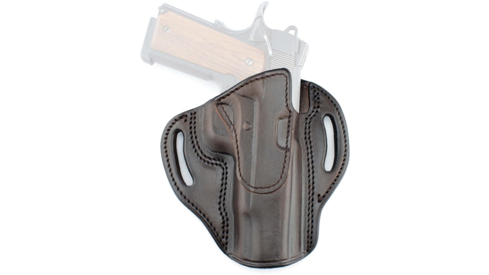 Texas 1836 Cannon - Open Top OWB Holster, Left Hand, Most Glock Full Size 9mm/.40 and Similar Frame, Brown, TX-BH3-303