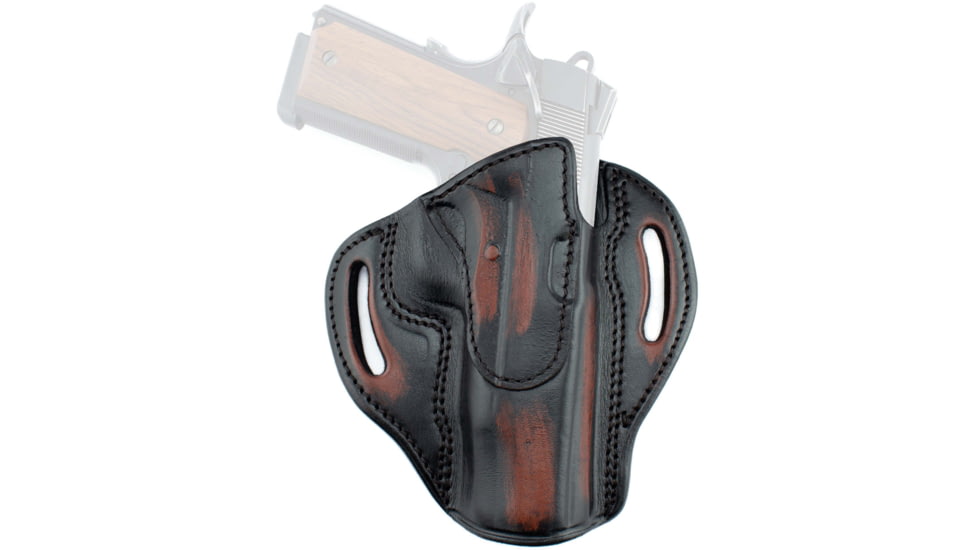 Texas 1836 Cannon Vintage Edition - Open Top OWB Holster, Right Hand, Glock 26 /9mm &amp; .40 XD Most Double Stack Sub Compact Pistols, With No Attachment, Vintage Brown, Black, TX-BH3-640-VINBRO