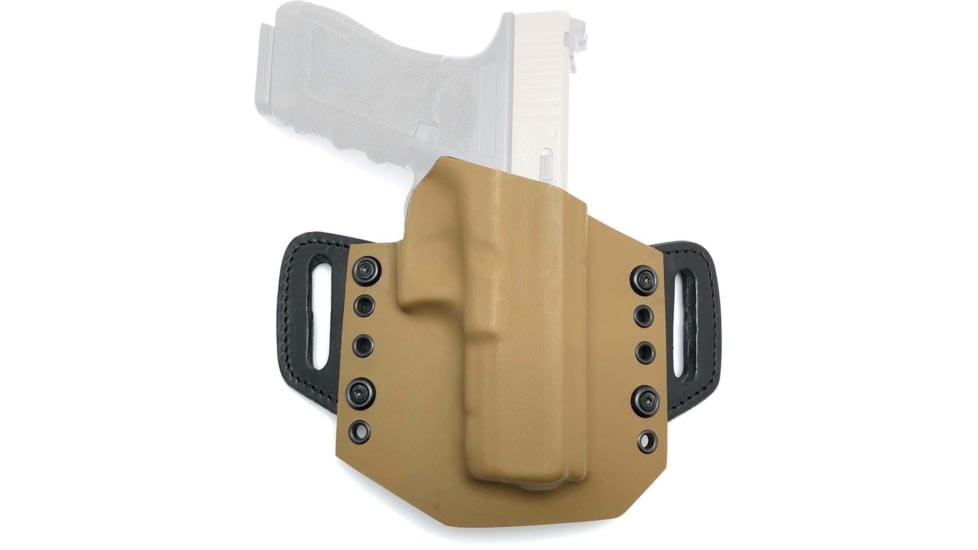 Texas 1836 KYDEX Oathkeeper Gen II - Open Top OWB Kydex Holster, Right Hand, Smith &amp; Wesson M&amp;P 380 Shield, With No Attachment, Coyote Brown, OATHKEEPER-GEN2-1047