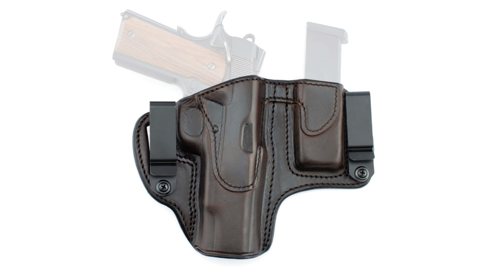 Texas 1836 KYDEX The Appendix - Dual Clip IWB Holster w/ Magazine Carrier, Right Hand, Glock 26 Subcompact, Springfield Armory XD Sub-Compact, With No Attachment, Brown, TX-THEAPPENDIX-642