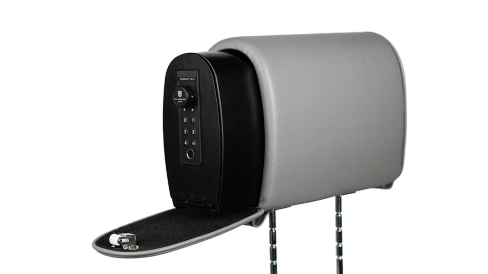 The Headrest Safe Co. The Headrest Slide Unit, Leatherette, Dark Gray, HRSLIDEDGL02