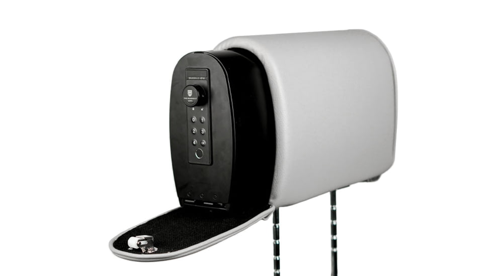 The Headrest Safe Co. The Headrest Slide Unit, Leatherette, Light Gray, HRSLIDELGL02