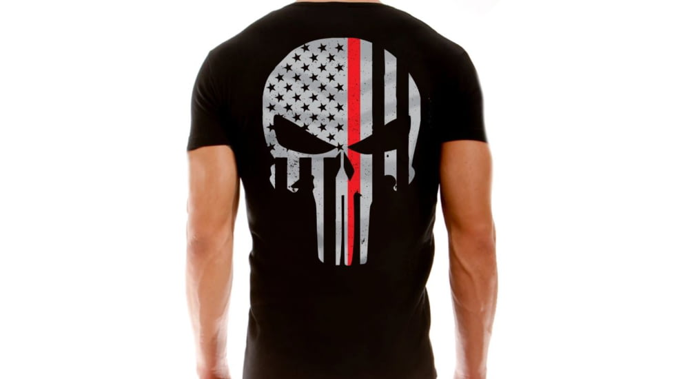 Thin Blue Line Men's T-shirt - Skull Thin Red Line - TRL-SKULL-XXXXL