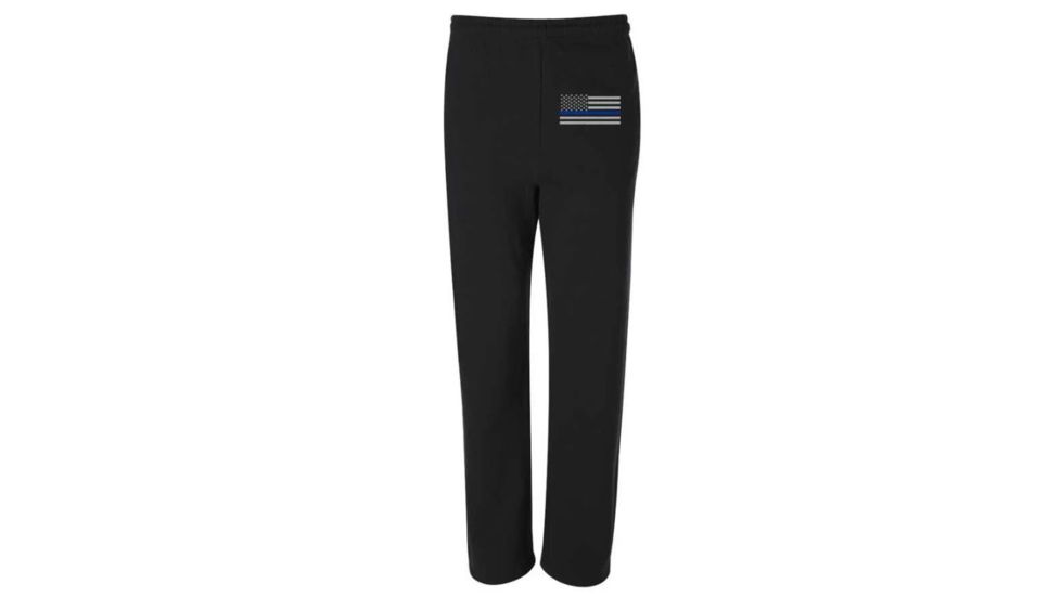Thin Blue Line Sweatpants - , Classic Flag, Black - FLAG-TBL-SPANTS-BLK-XXL