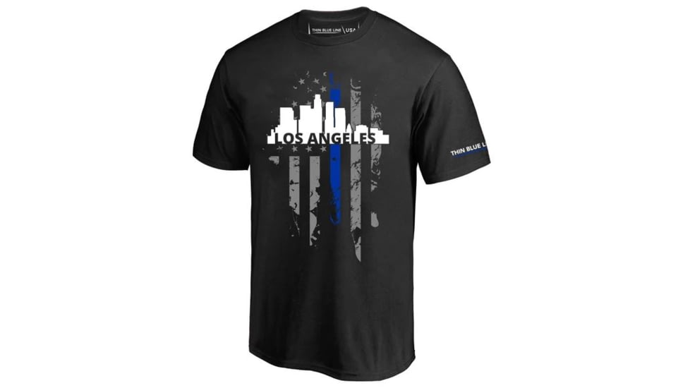 Thin Blue Line T-shirt - La Large, - LA-LRG-TBL-SHIRT-BLK-2XL