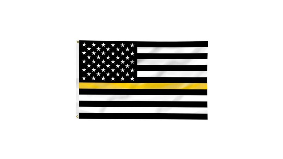 Thin Blue Line Thin Gold Line American Flag, 3 X 5 Ft - GOLD-AMERICAN-3X5