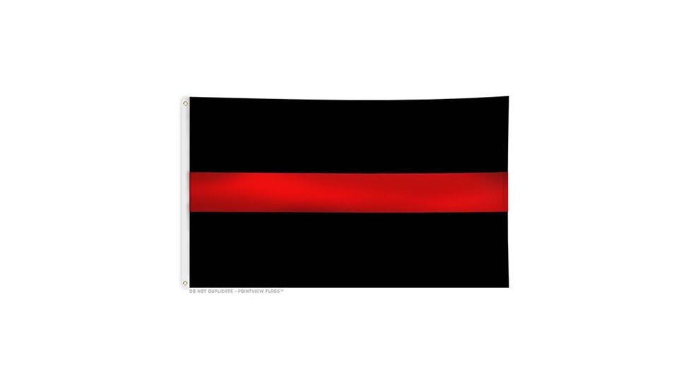Thin Blue Line Thin Red Line Flag With Grommets, 4 X 6 Feet - BLACK-RED-4X6