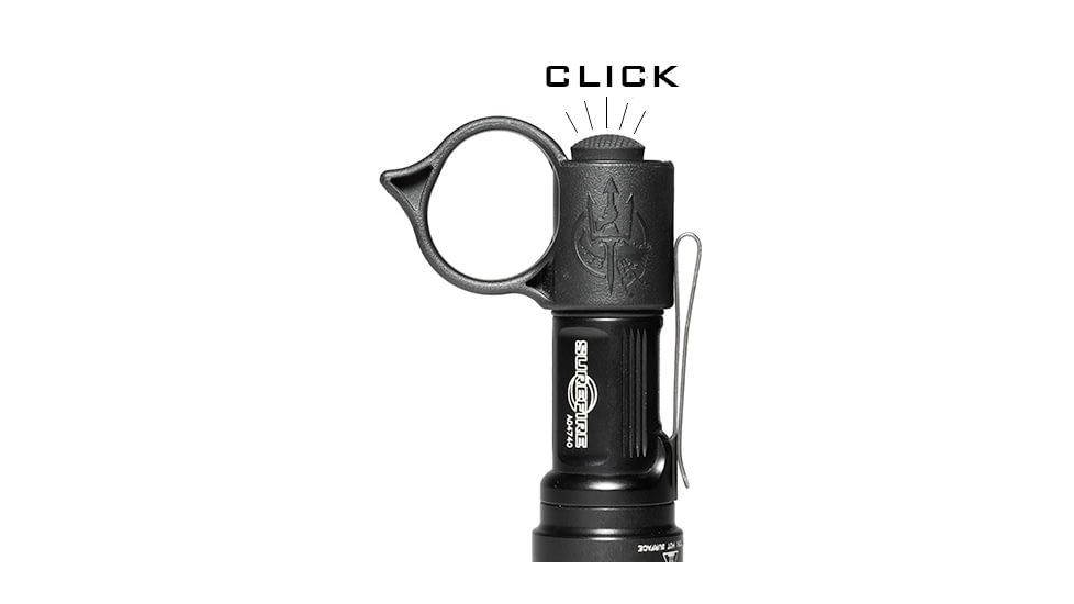 Thyrm SwitchBack Flashlight Ring, Black, Backup, Click SB002-2