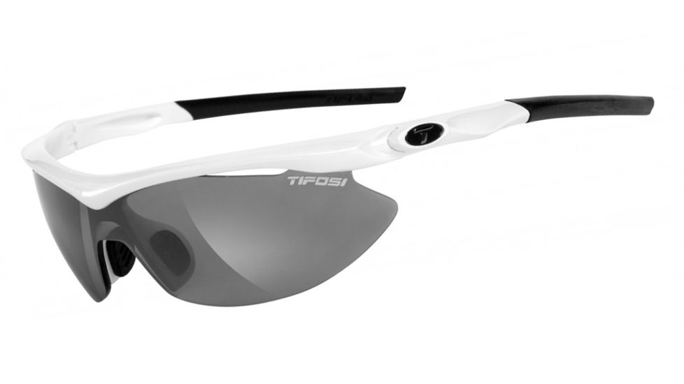Tifosi Optics Asian Slip w/ AC Red, Clear, Smole Lenses, Pearl White Frame 1060101101