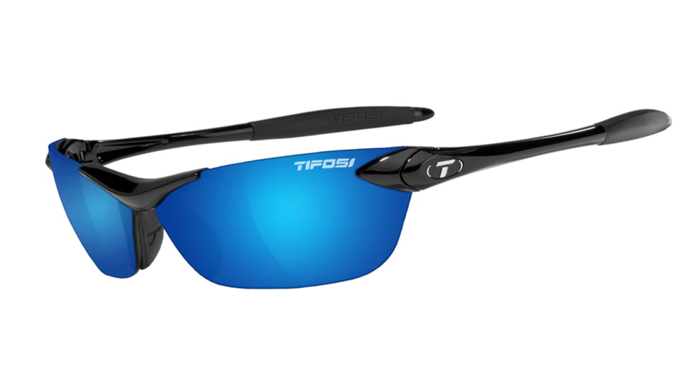 Tifosi Seek Sunglasses - Gloss Black Frame, Smoke Blue Lenses 0180400277