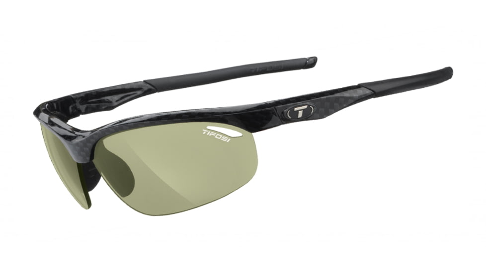 Tifosi Optics Veloce w/ All Terrain Green Fototed Lenses, Gloss Carbon Frame 1040305232