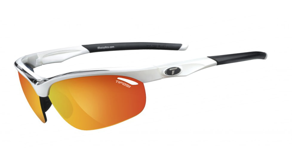 Tifosi Optics Veloce w/ EC, GT, Smoke/Red Glare Guard Lenses, White/Black Frame 1040204816