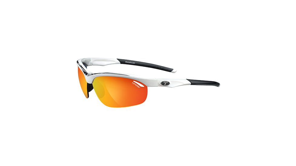 Tifosi Optics Veloce w/ AC Red, Clear, Smoke/Red Glare Guard Lenses, White/Black Frame 1040104803