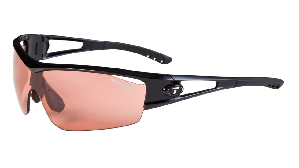 Tifosi Logic Sunglasses - Gloss Black Frame, High Speed Red Fototec Lenses 0050300230