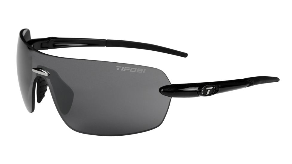 Tifosi Vogel Sunglasses - Gloss Black Frame, Smoke Lenses 0170400270