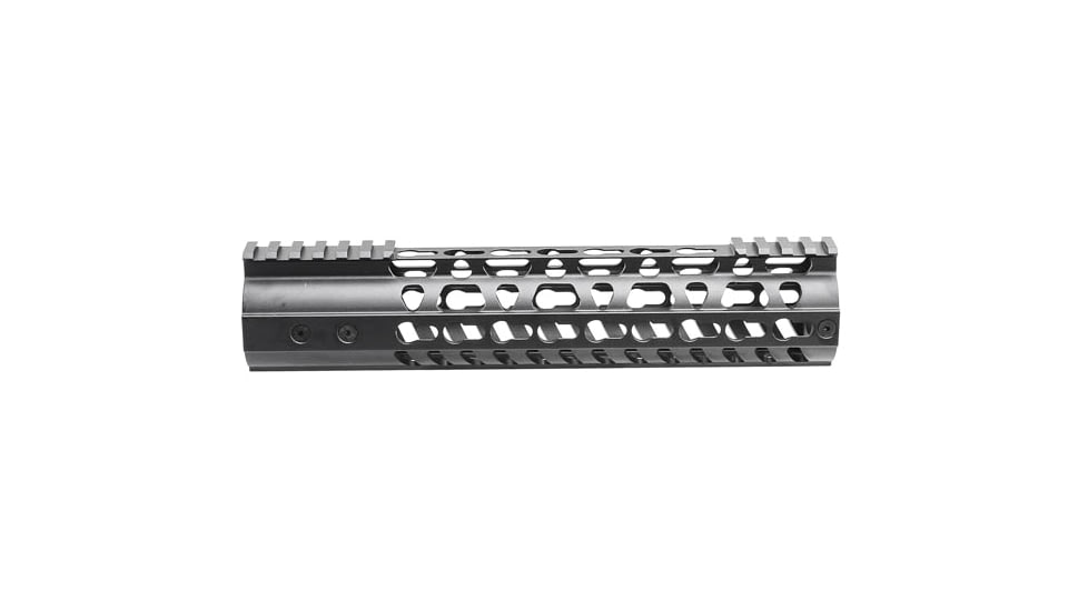 Tiger Rock AR-10/LR-308 10&quot; Super Slim Light Keymod Free Float Handguard w/Steel Barrel Nut, Black, FSK308-10