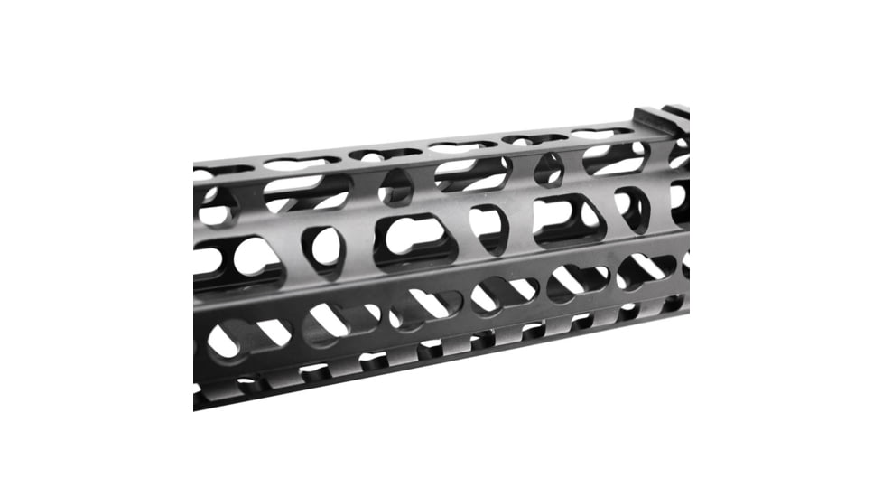 Tiger Rock AR-10/LR-308 10&quot; Super Slim Light Keymod Free Float Handguard w/Steel Barrel Nut, Black, FSK308-10